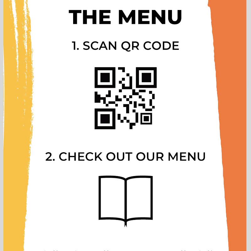 Paperless menus with QR codes